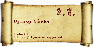 Ujlaky Nándor névjegykártya