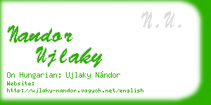 nandor ujlaky business card